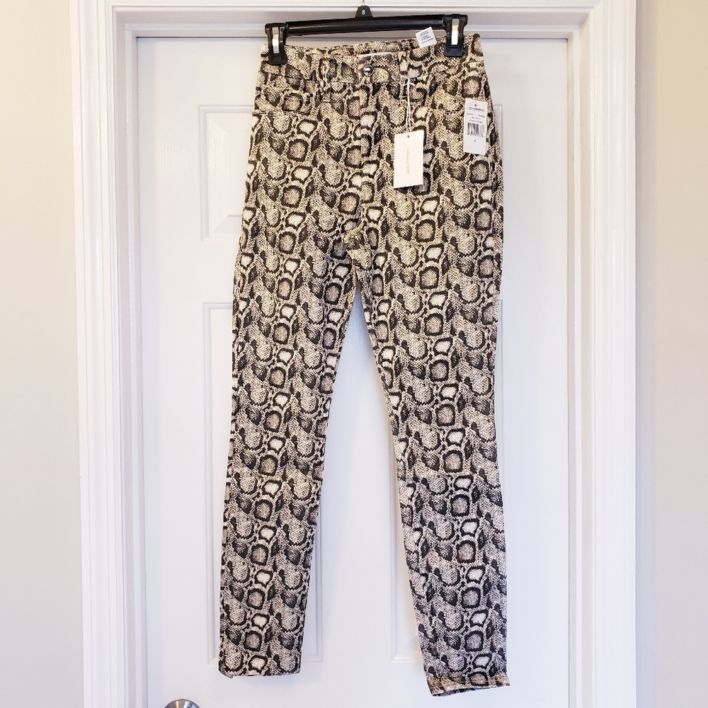 NWT Good American Snake Print Leggings Jeans